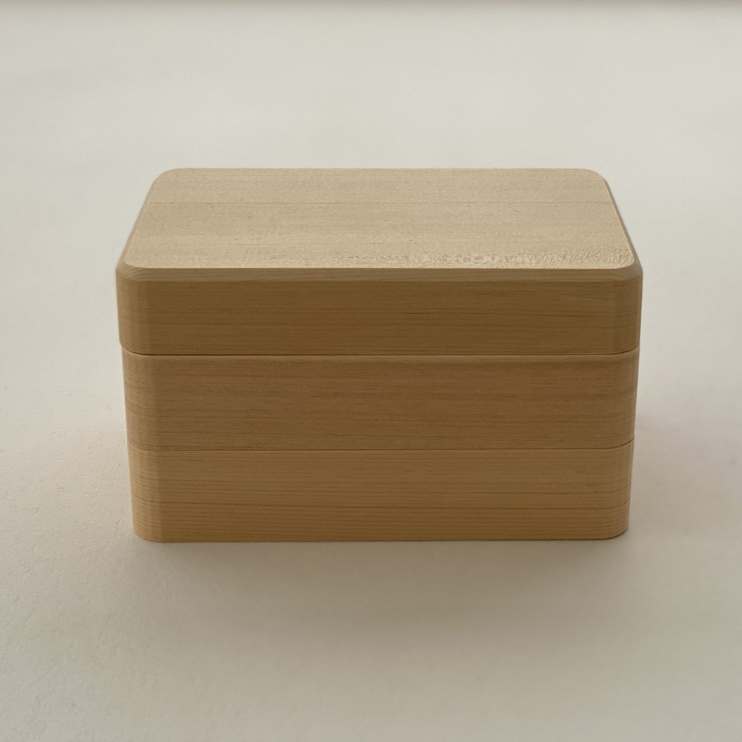 ひのきの曲げ2段弁当箱(西為x風光ル)